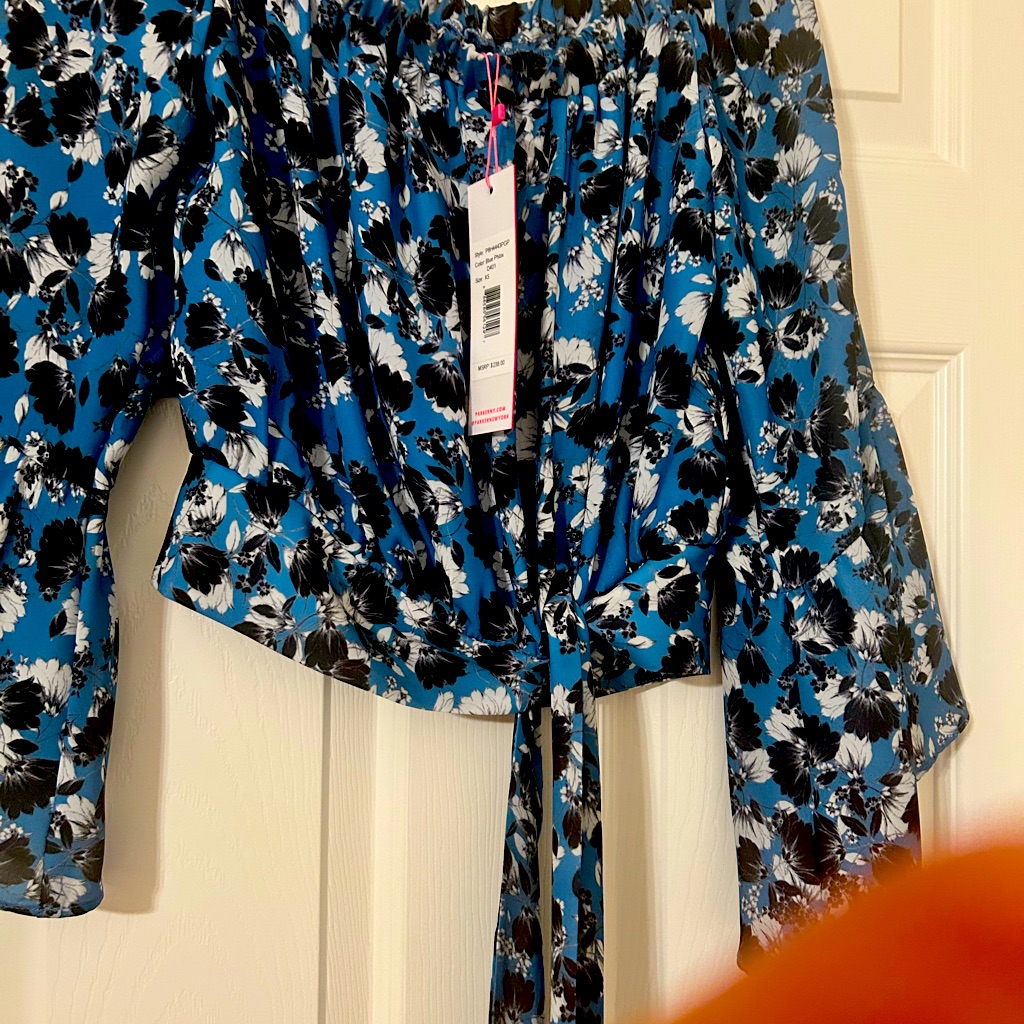 Floral TieFront Blouse Jessica Parker